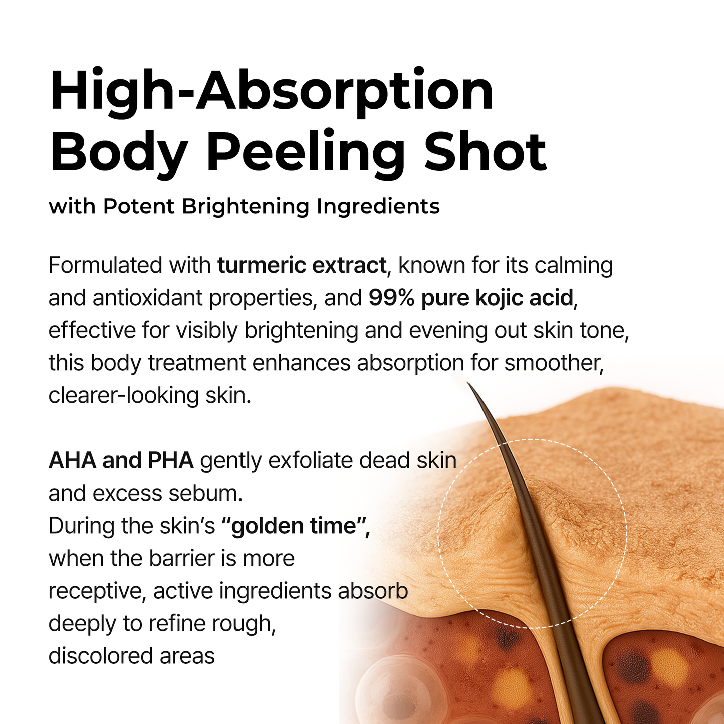 Peel Shot Keratin Care Kojic Acid Turmeric Spray VIP